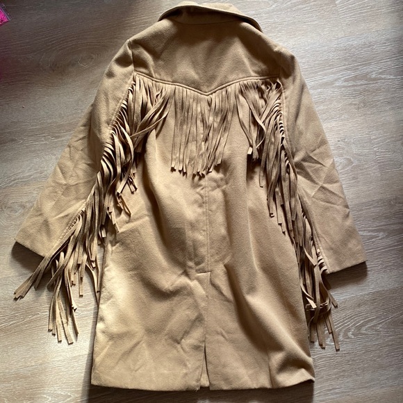 Fringe lapel trench coat - Picture 3 of 5